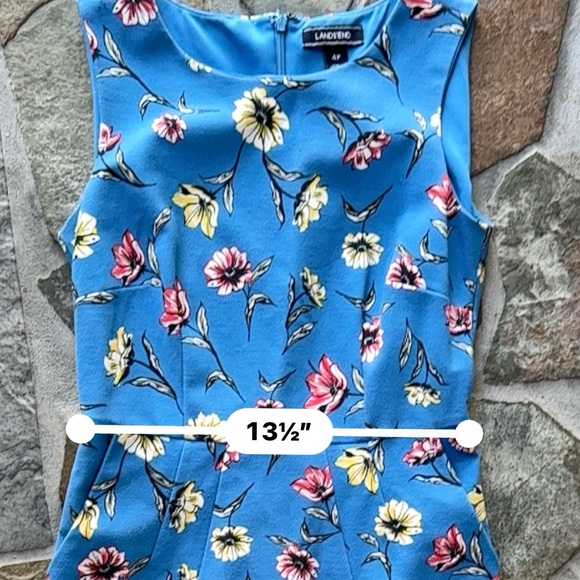 Lands' End Blue Halter Midi Dress for Casual Resort Wear - Picture 11 of 13